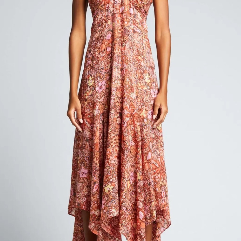 Elegant Pink Floral Dress